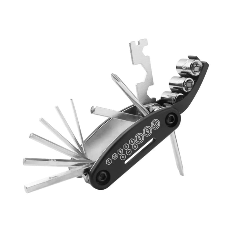 16-in-1 Bike Repair Multitool - Portable Hex Key & Wrench Set