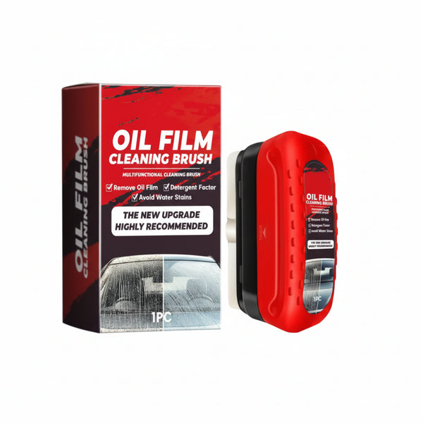 Car Glass Oil Film Remover - Windshield Cleaner with Brush